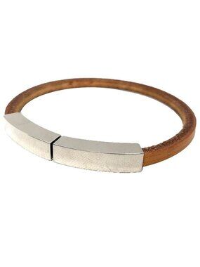 Hermes Leather Bracelet Vintage Brown